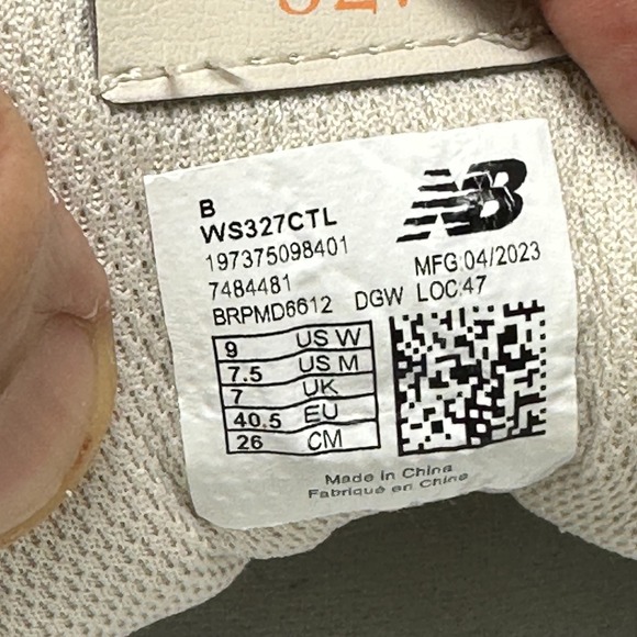 New Balance 327 Calia Sneakers Shoes Size 9 Turtledove - Picture 9 of 13